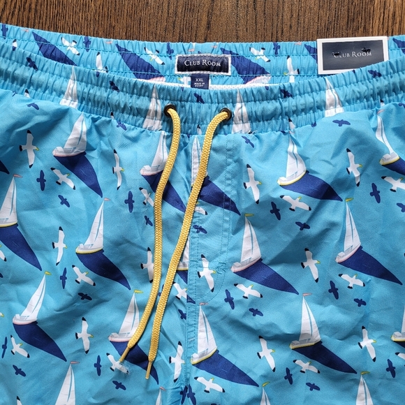 Club Room 7" Quick Dry Sailboat Print Swim Trunks Size Men's XXL NEW with Tags - Picture 4 of 12